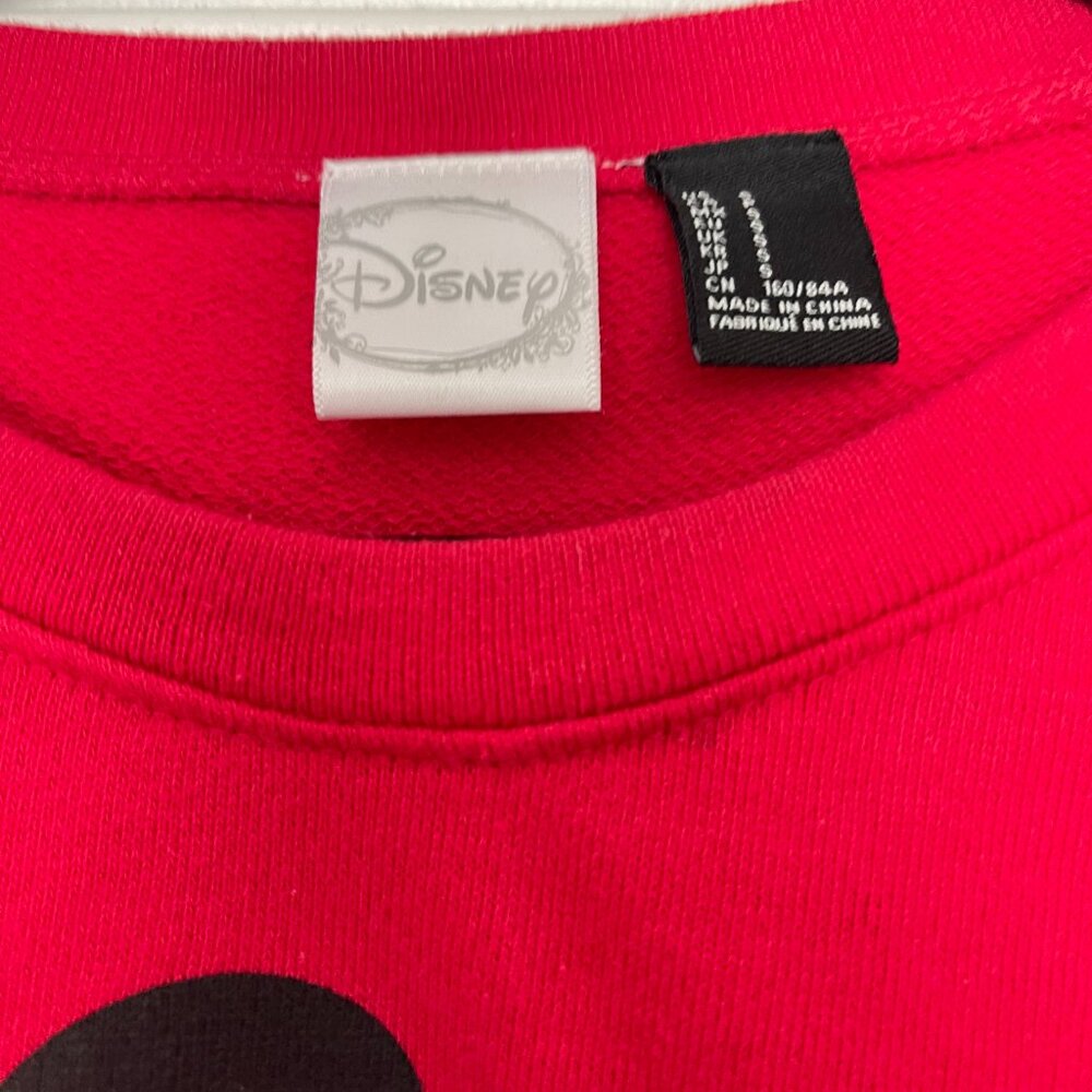 Mickey Mouse Cropped Sweatshirt -Red - Picture 2 of 3